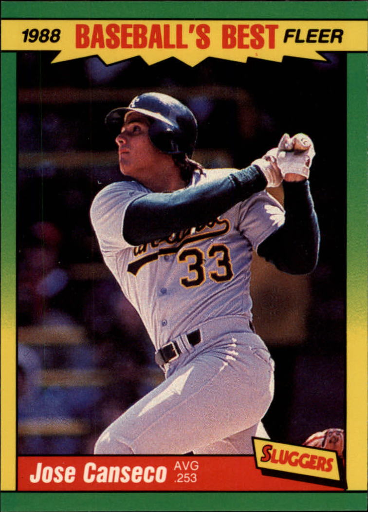 1988 Fleer Sluggers/Pitchers Baseball Cards    006      Jose Canseco